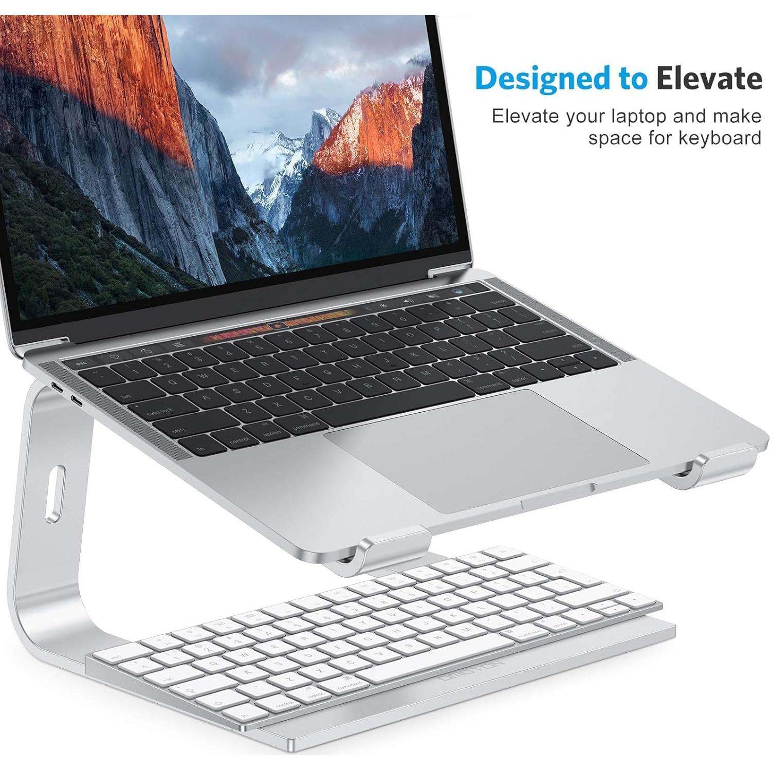 Soporte para Laptop OMOTON TM-L2 Plata, Aluminio 11-16"