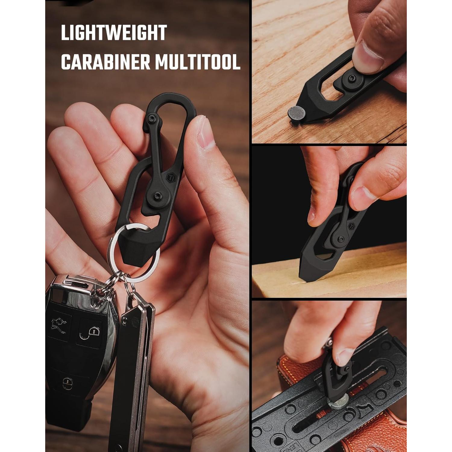 Multiherramienta de Llavero KeyUnity Titanio 3 en 1 KU04BK