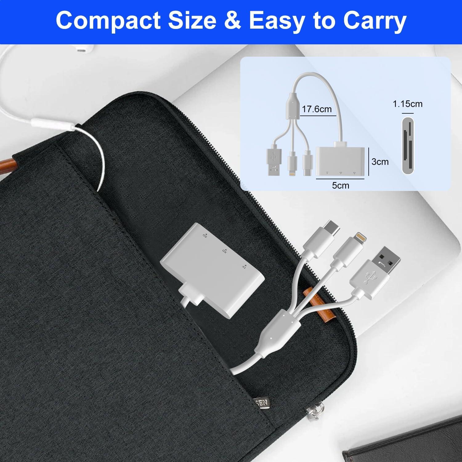 Adaptador Lector de Tarjeta SD TF XD 3 en 1 Ardaddyn