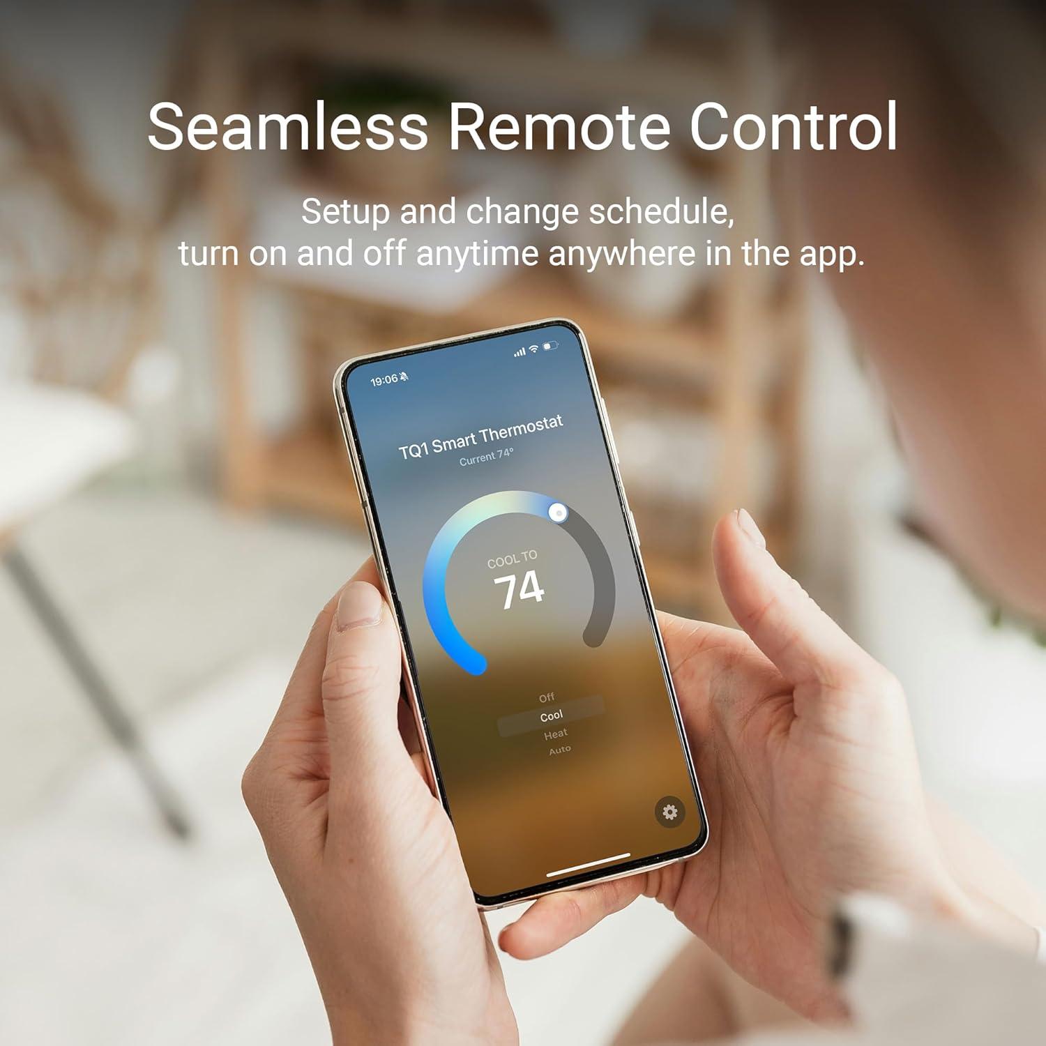 Termostato Inteligente LUX TQ1 WiFi Programable 24V