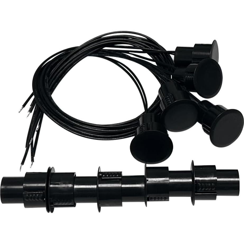 5 Juegos de Contactos Magnéticos NC DSYBJR para Puertas - Negro