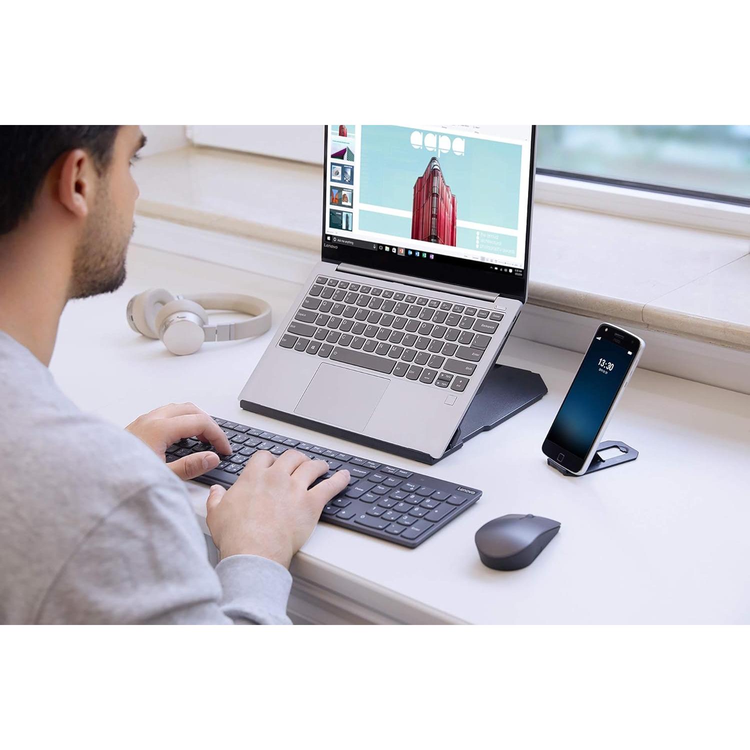 Soporte para Laptop 2-en-1 Lenovo - Ajustable y Ergonómico