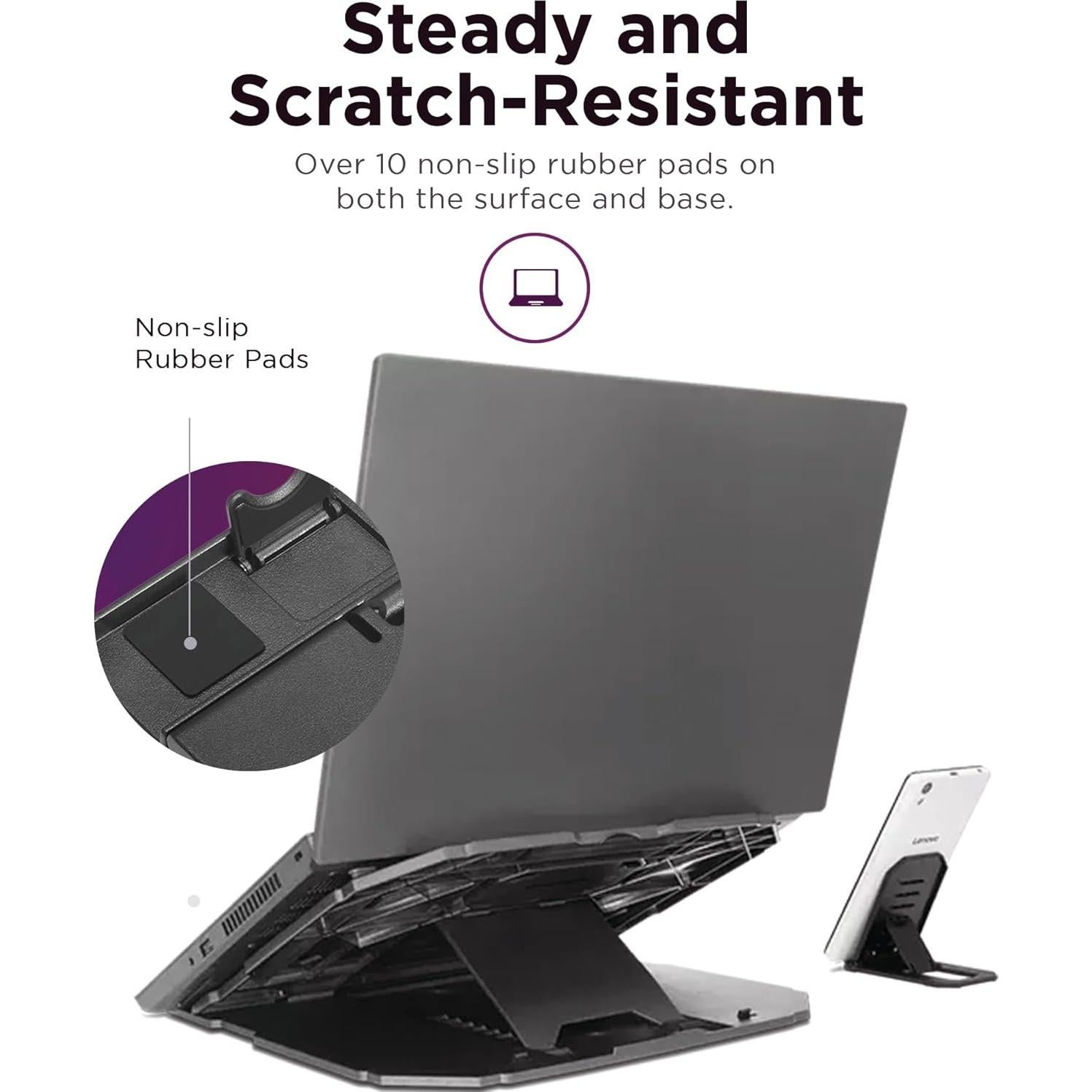 Soporte para Laptop 2-en-1 Lenovo - Ajustable y Ergonómico