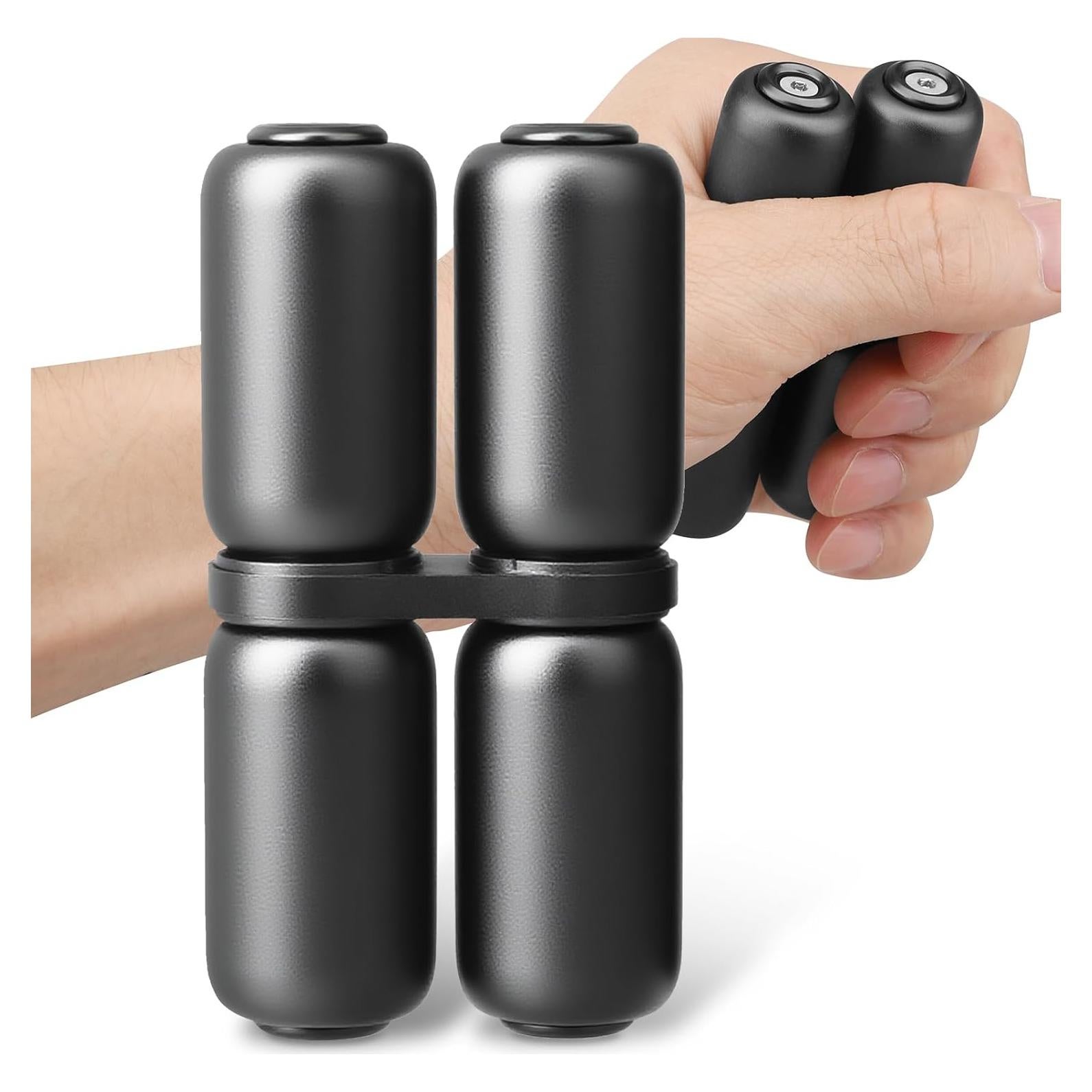 Rodillo Antiestrés de Mano Amarlozn Metal Negro 230g