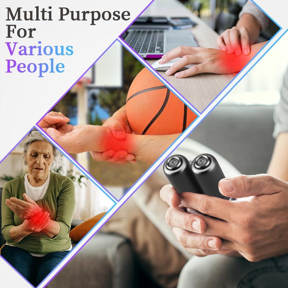 Rodillo Antiestrés de Mano Amarlozn Metal Negro 230g