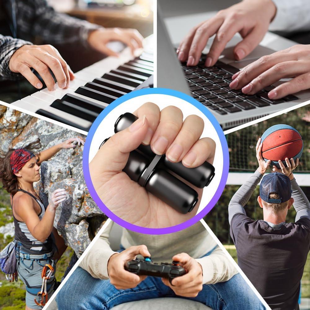 Rodillo Antiestrés de Mano Amarlozn Metal Negro 230g