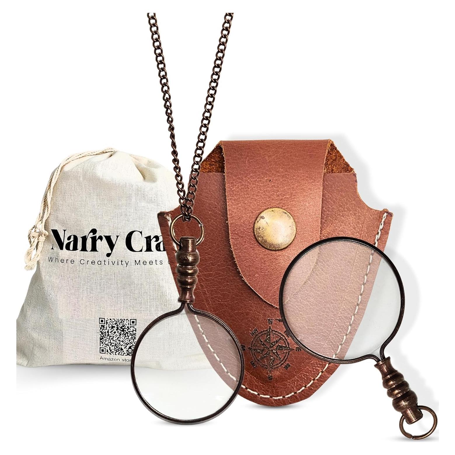 Lupa de Mano NARRY CRAFT 3X con Mango de Madera