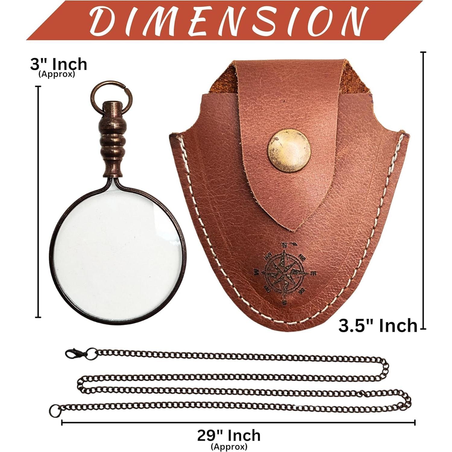 Lupa de Mano NARRY CRAFT 3X con Mango de Madera