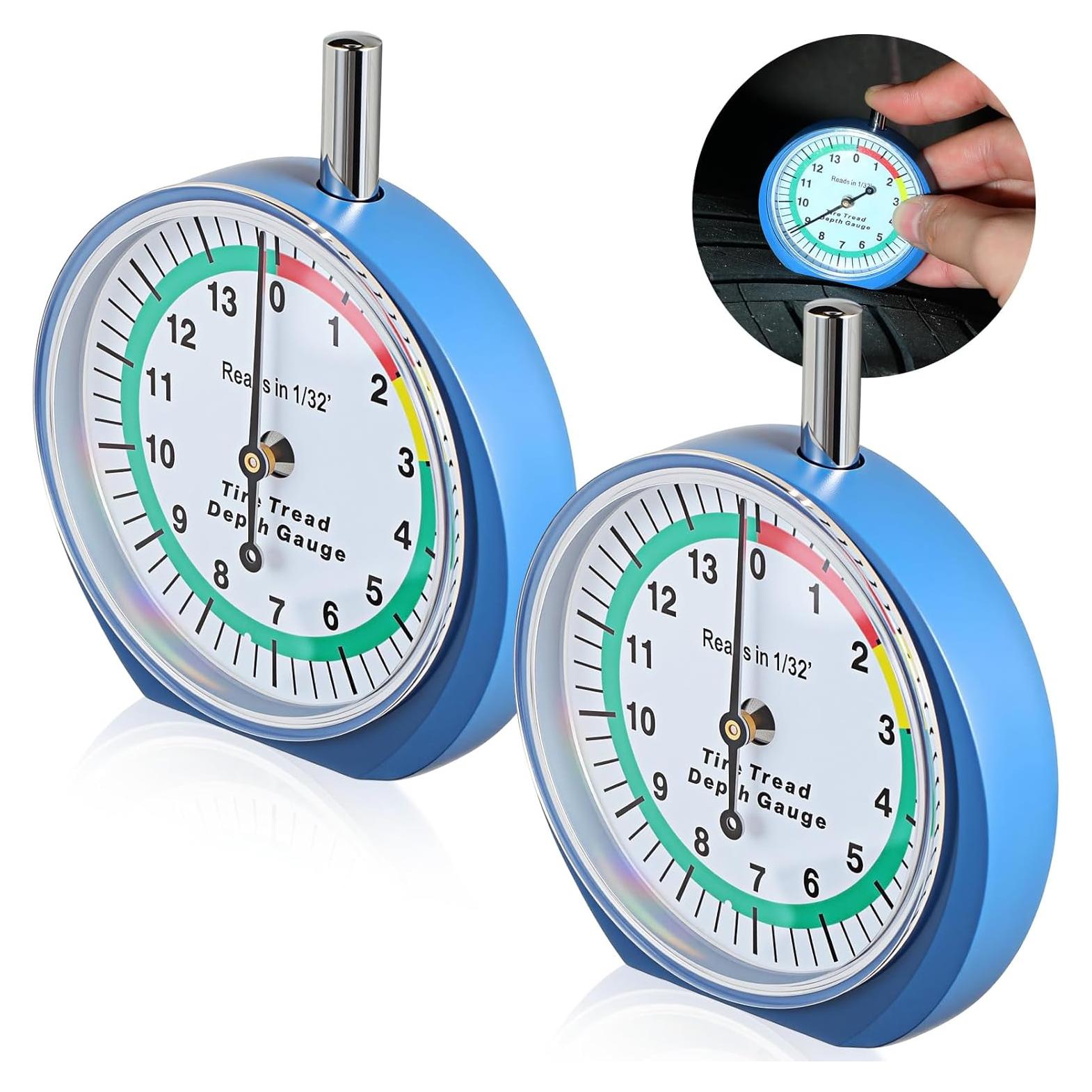 Medidor de Profundidad de Banda de Rodadura Tallew 2 Piezas