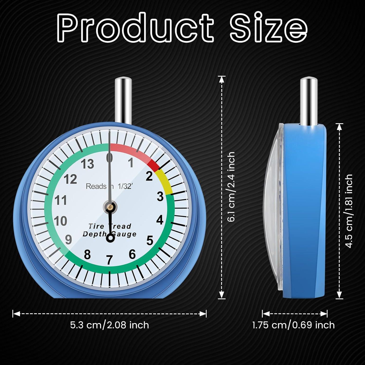 Medidor de Profundidad de Banda de Rodadura Tallew 2 Piezas