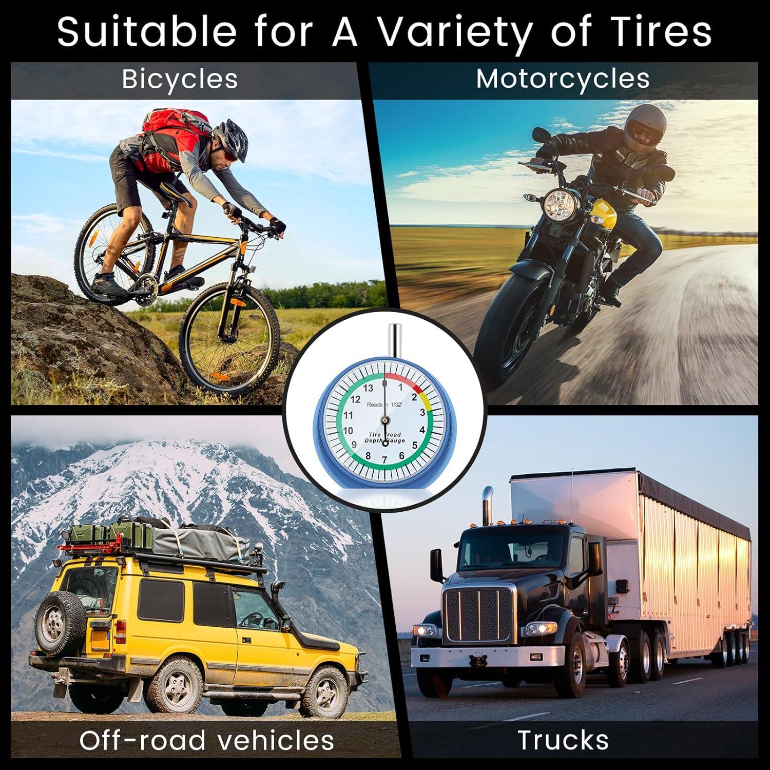 Medidor de Profundidad de Banda de Rodadura Tallew 2 Piezas