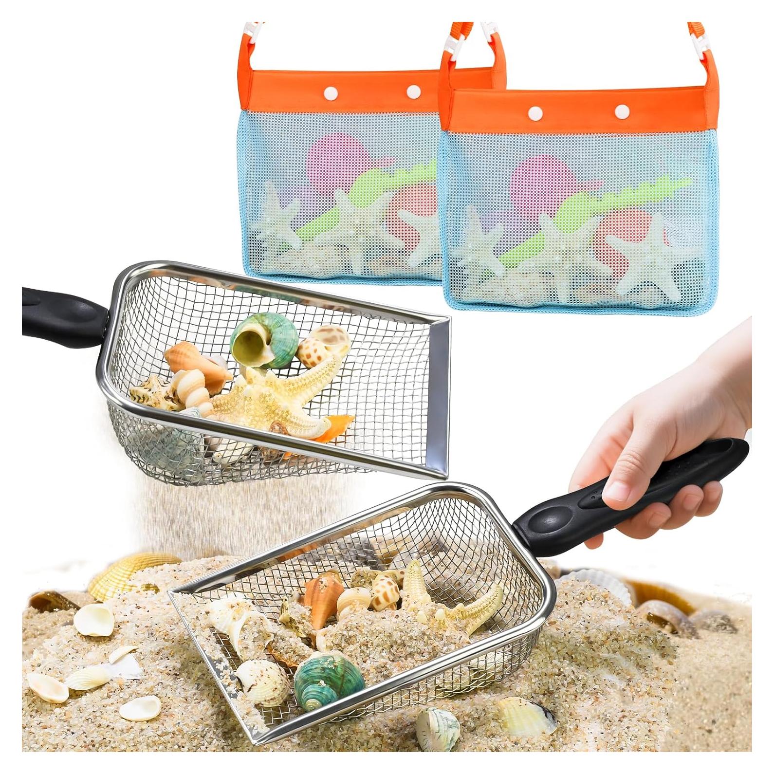 Set de Juguetes de Playa QINGLER 2 Piezas Pala y Bolsa Malla