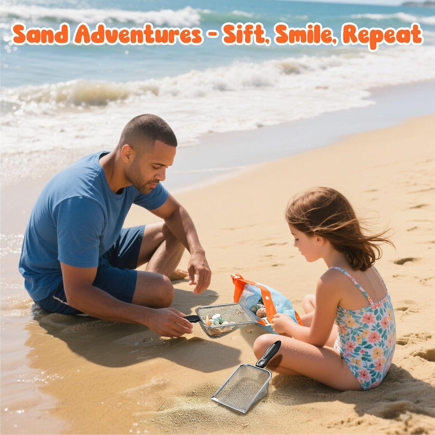 Set de Juguetes de Playa QINGLER 2 Piezas Pala y Bolsa Malla