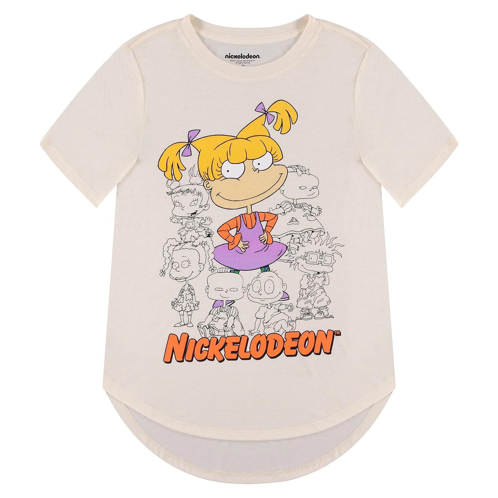 Camisa de Moda Mujer Nickelodeon Rugrats Manga Corta