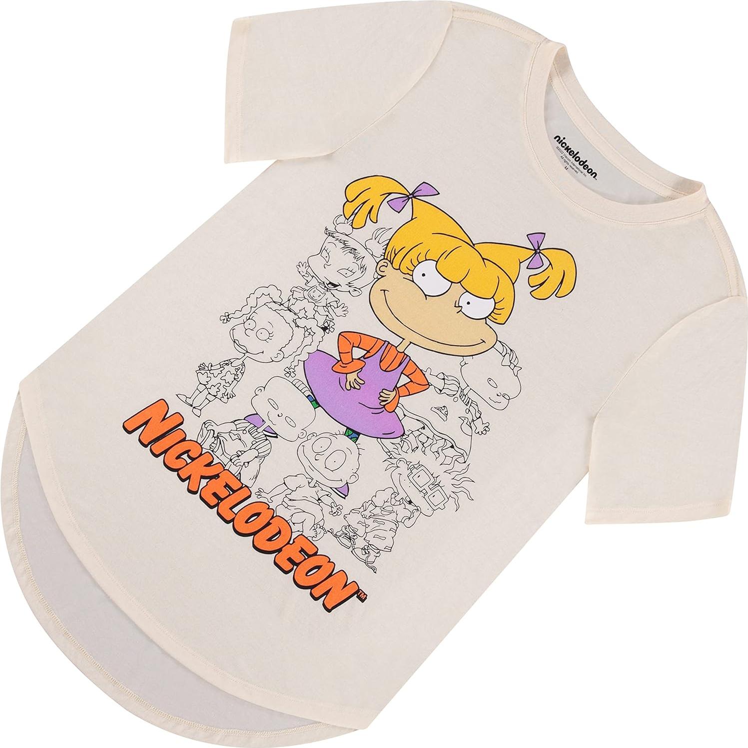 Camisa de Moda Mujer Nickelodeon Rugrats Manga Corta