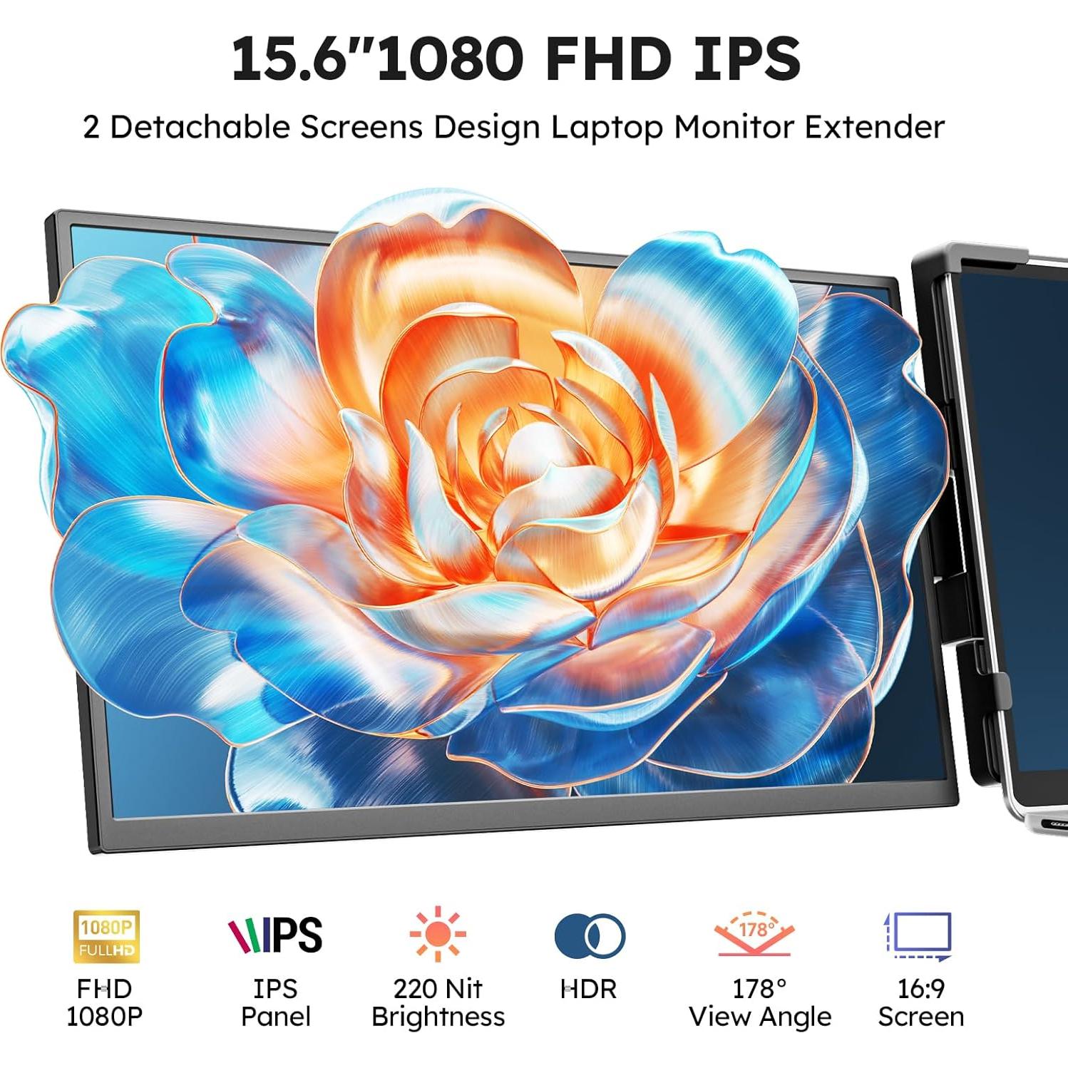 Extensor de Pantalla Dopesplay 15.6" FHD 1080P para Laptop