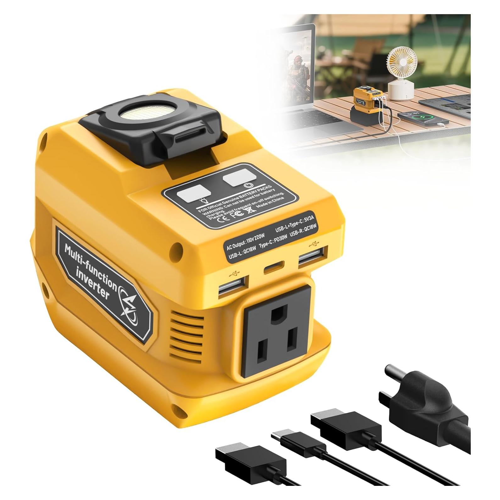 Inversor de Potencia 220W Hisecren DC 20V a AC 110V