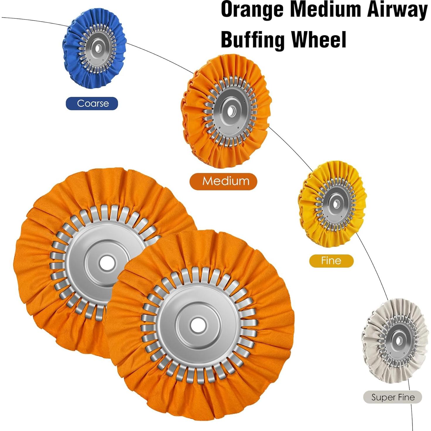 Ruedas de Pulido Naranjas Konvixon 20.32 cm 2 Pcs Multiusos