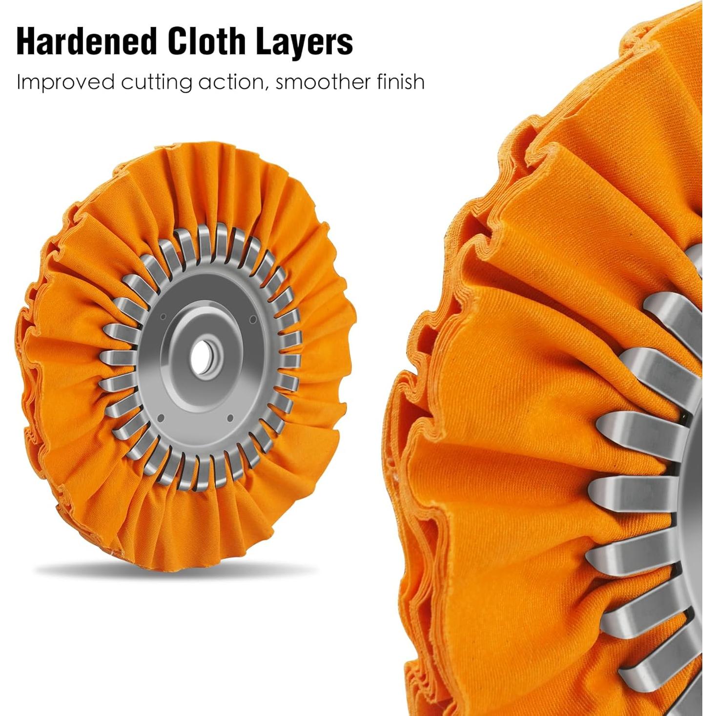 Ruedas de Pulido Naranjas Konvixon 20.32 cm 2 Pcs Multiusos