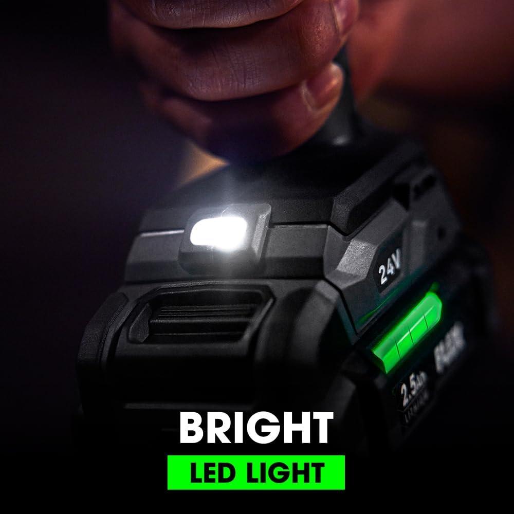 Kit de Herramientas Inalámbricas FLEX 24V - Taladro, Destornillador, Sierra y Luz