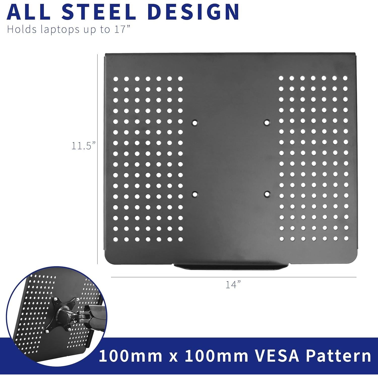 Soporte para Laptop VIVO STAND-LAP2 hasta 43 cm Negro