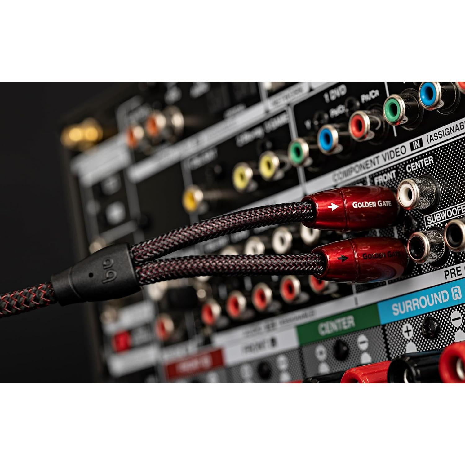 Cable Estéreo RCA AudioQuest Golden Gate 0.6 m Negro