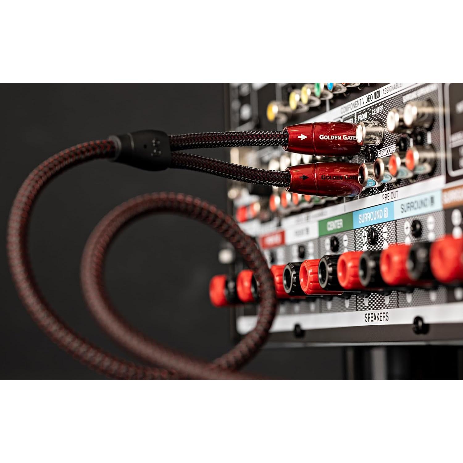 Cable Estéreo RCA AudioQuest Golden Gate 0.6 m Negro