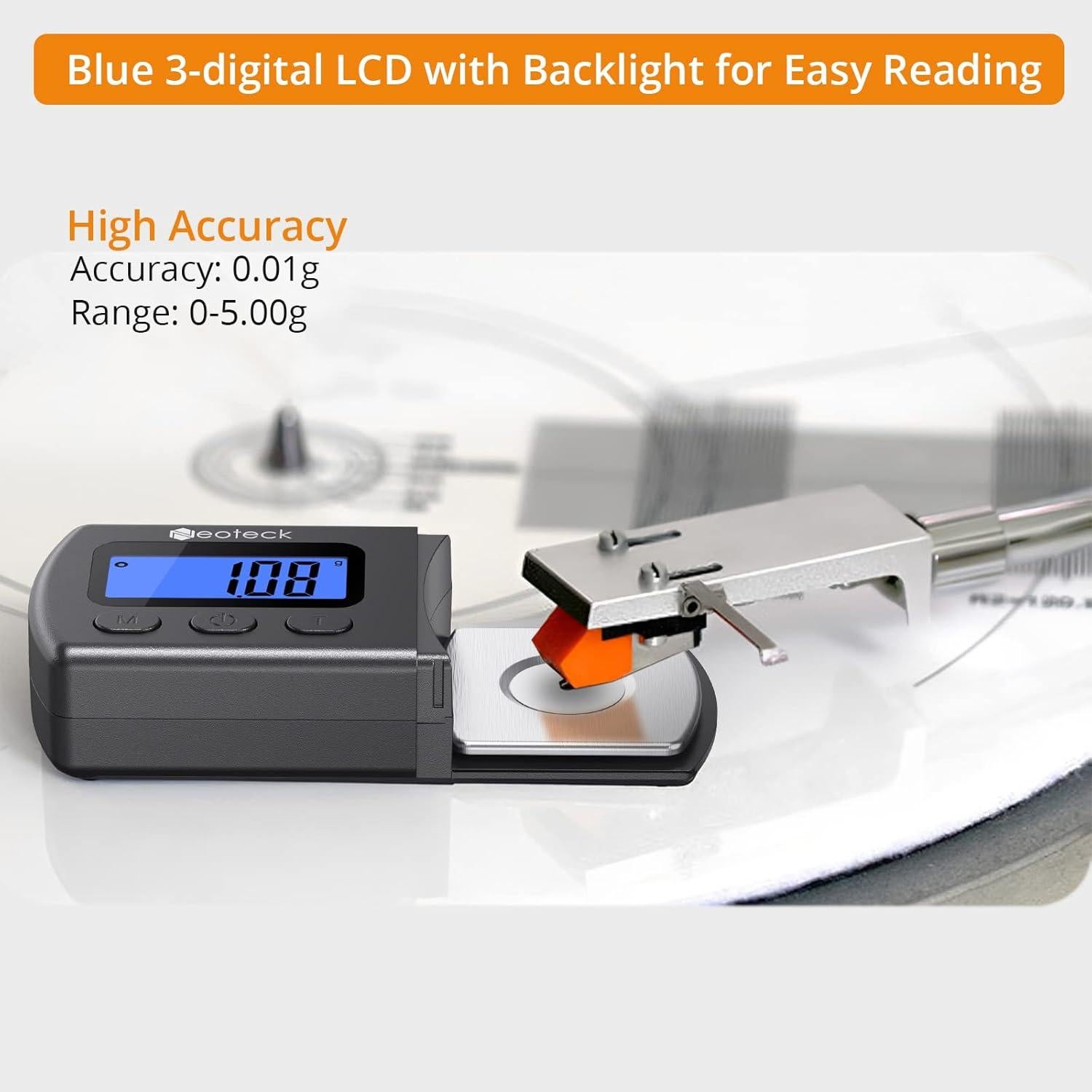 Medidor de Fuerza de Estiló Digital Neoteck 0.01g-5g con Funda