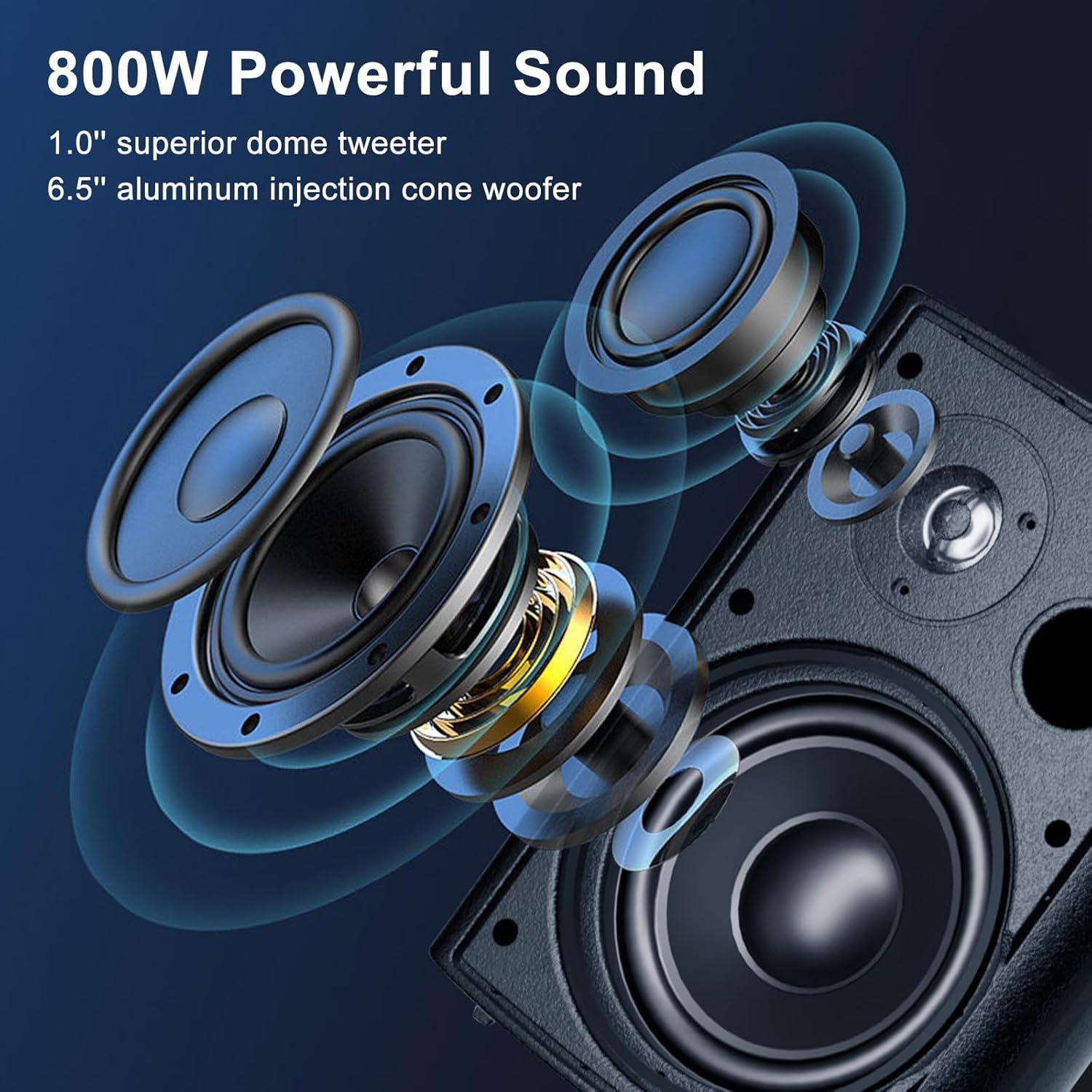 Altavoces Exteriores STUDIOFINIX 6.5" Impermeables 800W