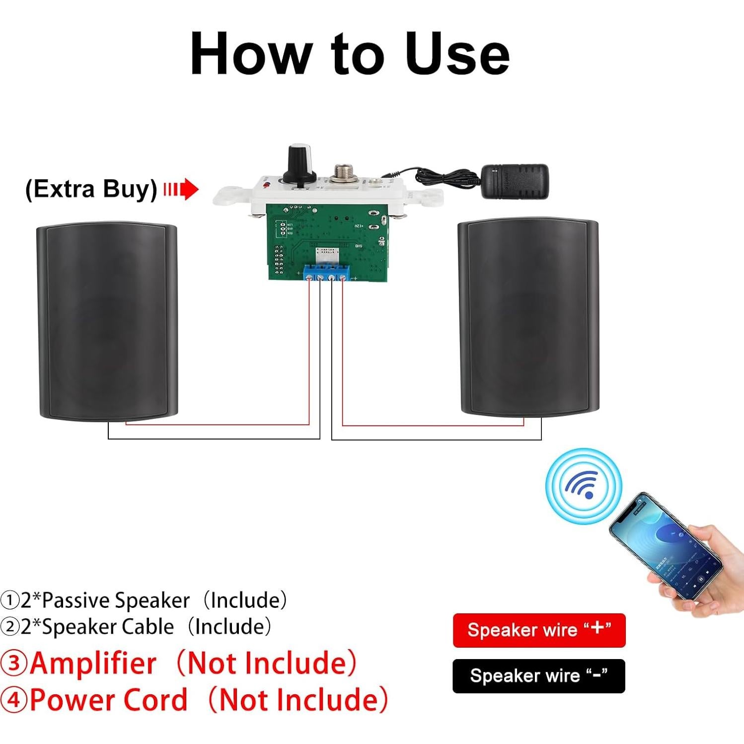 Altavoces Exteriores STUDIOFINIX 6.5" Impermeables 800W