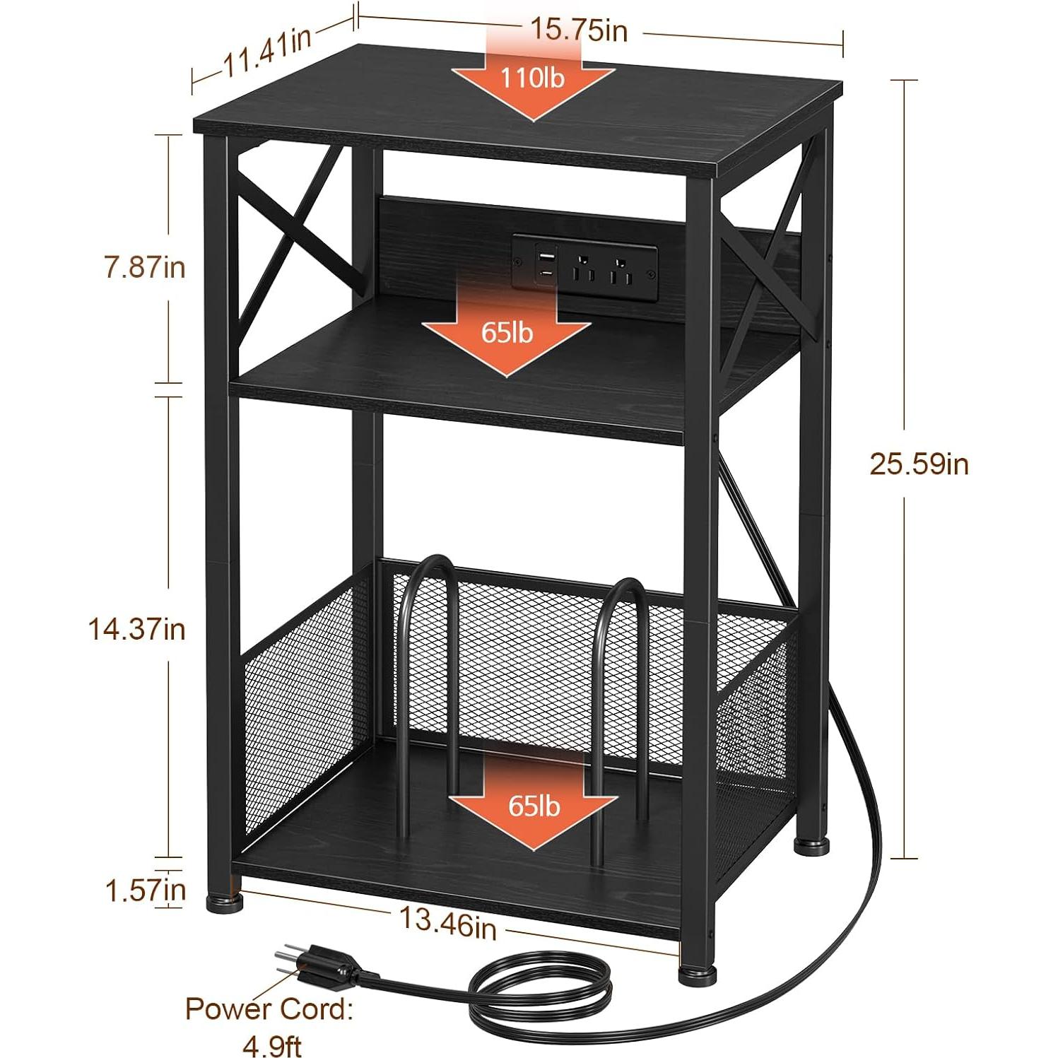 Soporte para Tocadiscos AMHANCIBLE HETCD01 Negro con Estación de Carga