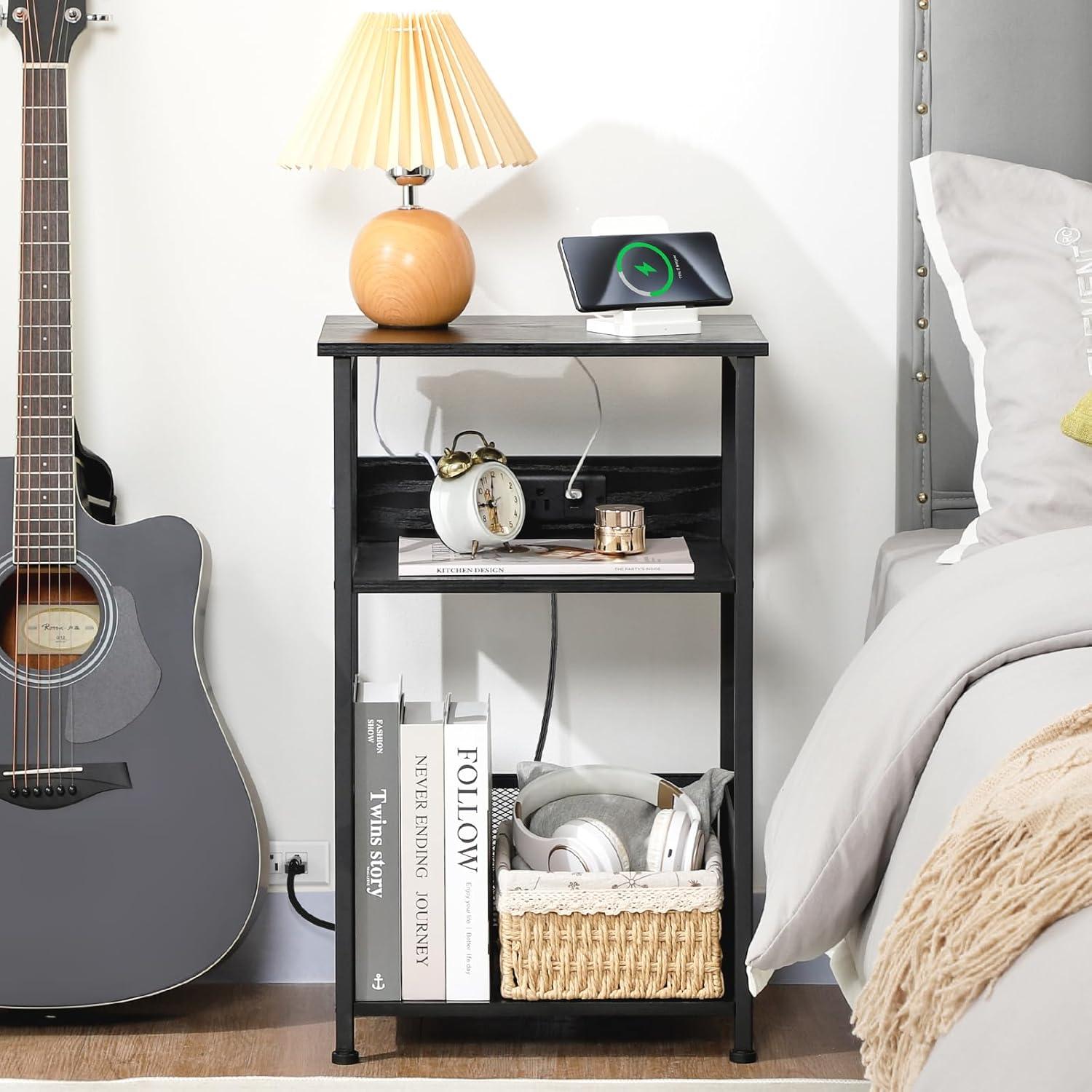 Soporte para Tocadiscos AMHANCIBLE HETCD01 Negro con Estación de Carga