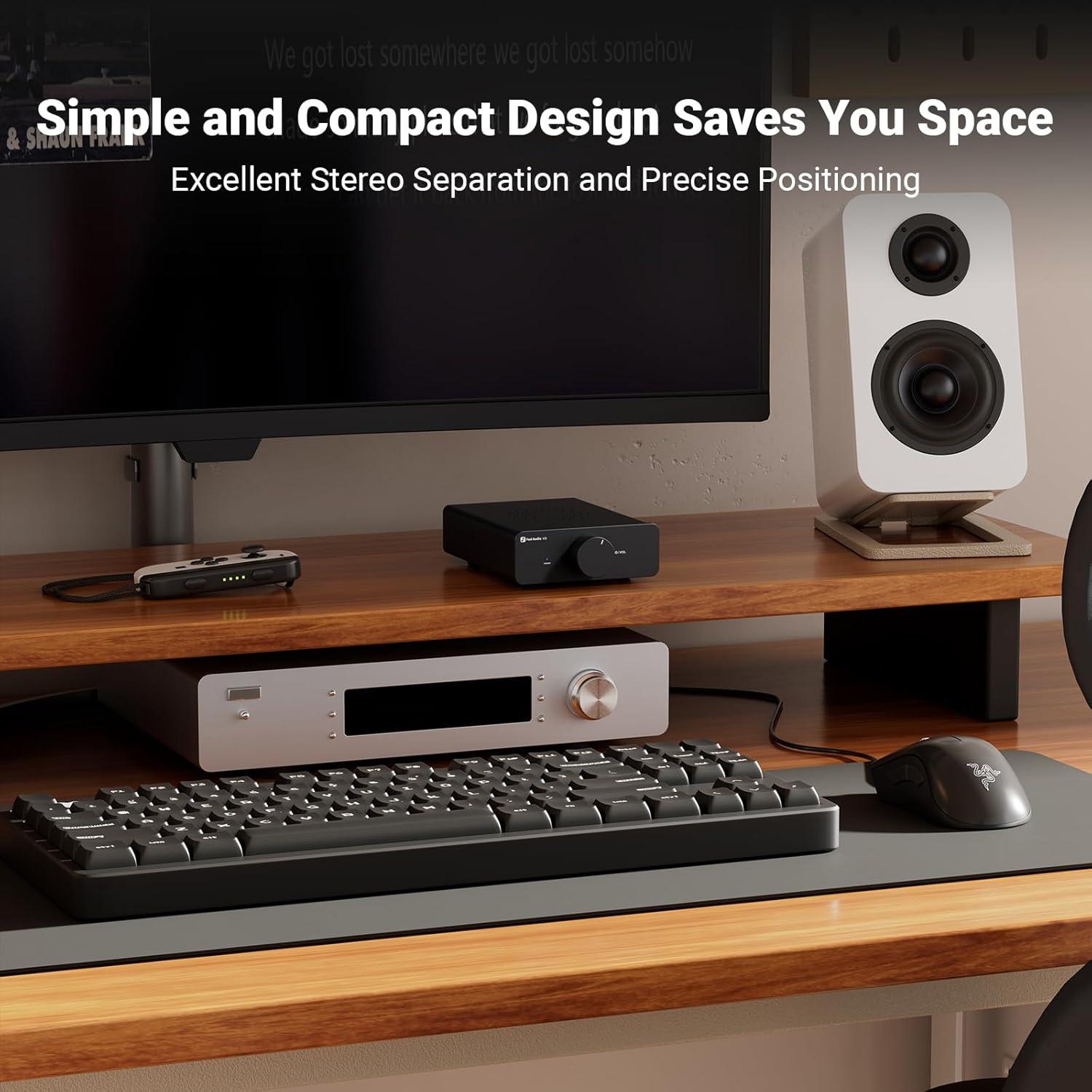 Amplificador Estéreo Fosi Audio V3 600W 2 Canales Clase D