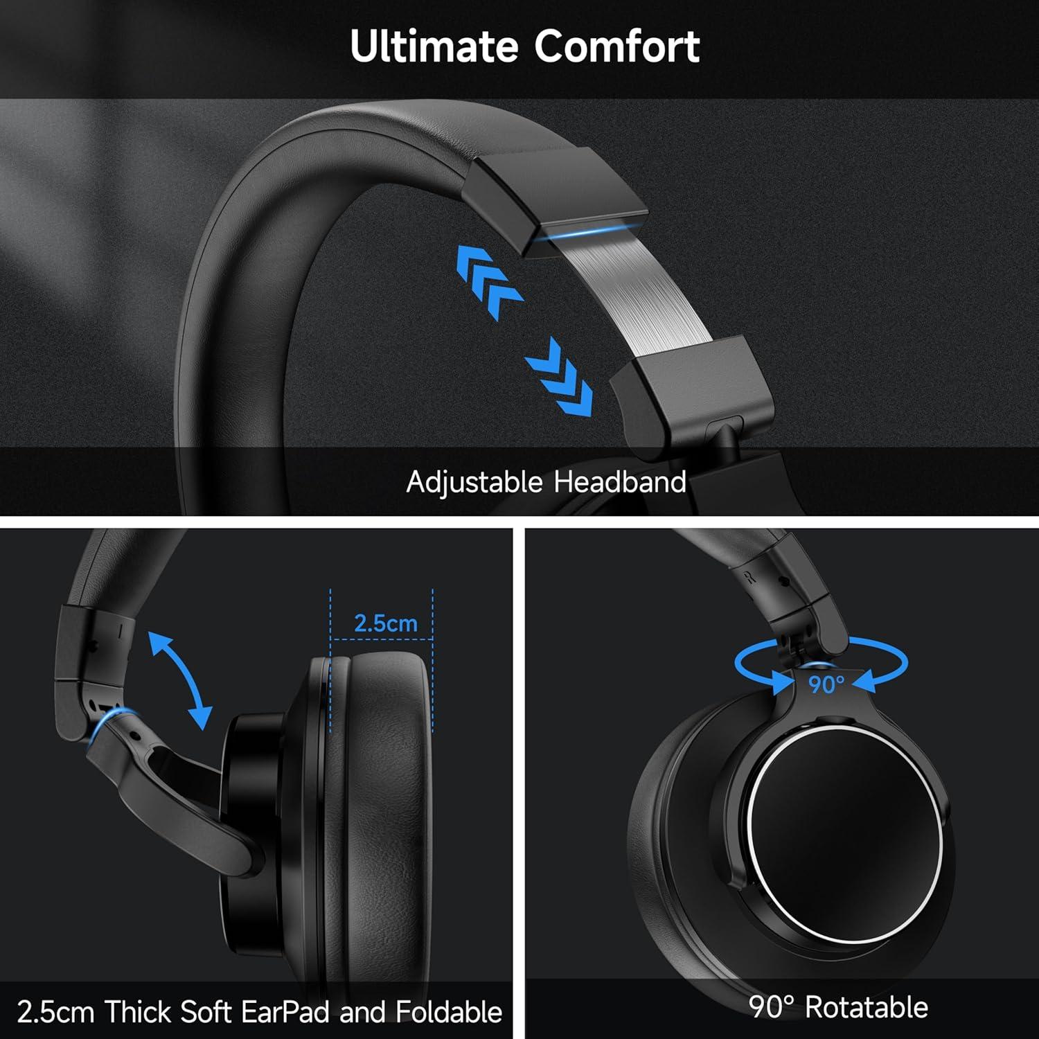 Auriculares Bluetooth Rumoon BT9944 Inalámbricos 100H Negro