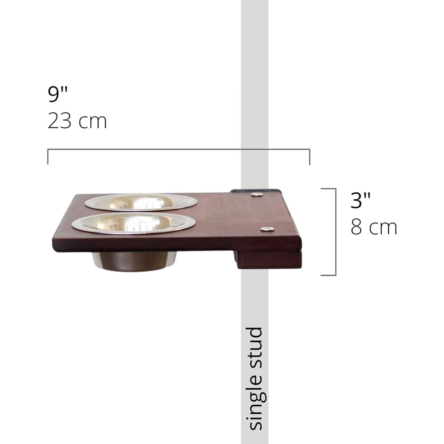 Estante Elevado para Comida de Gato Catastrophic Creations - Bambú Castaño Inglés