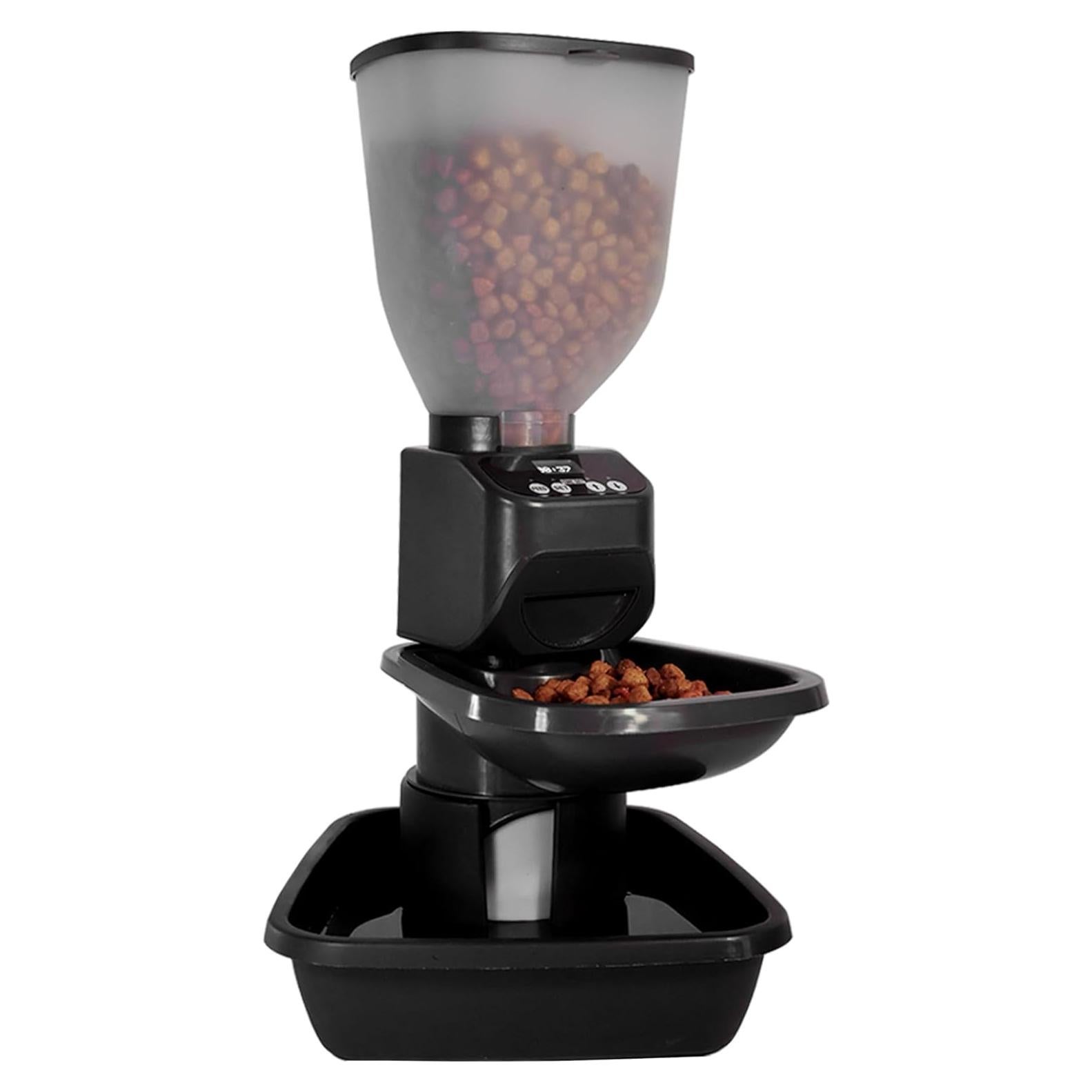 Comedero Automático Feeding Friend® para Perros y Gatos - Negro