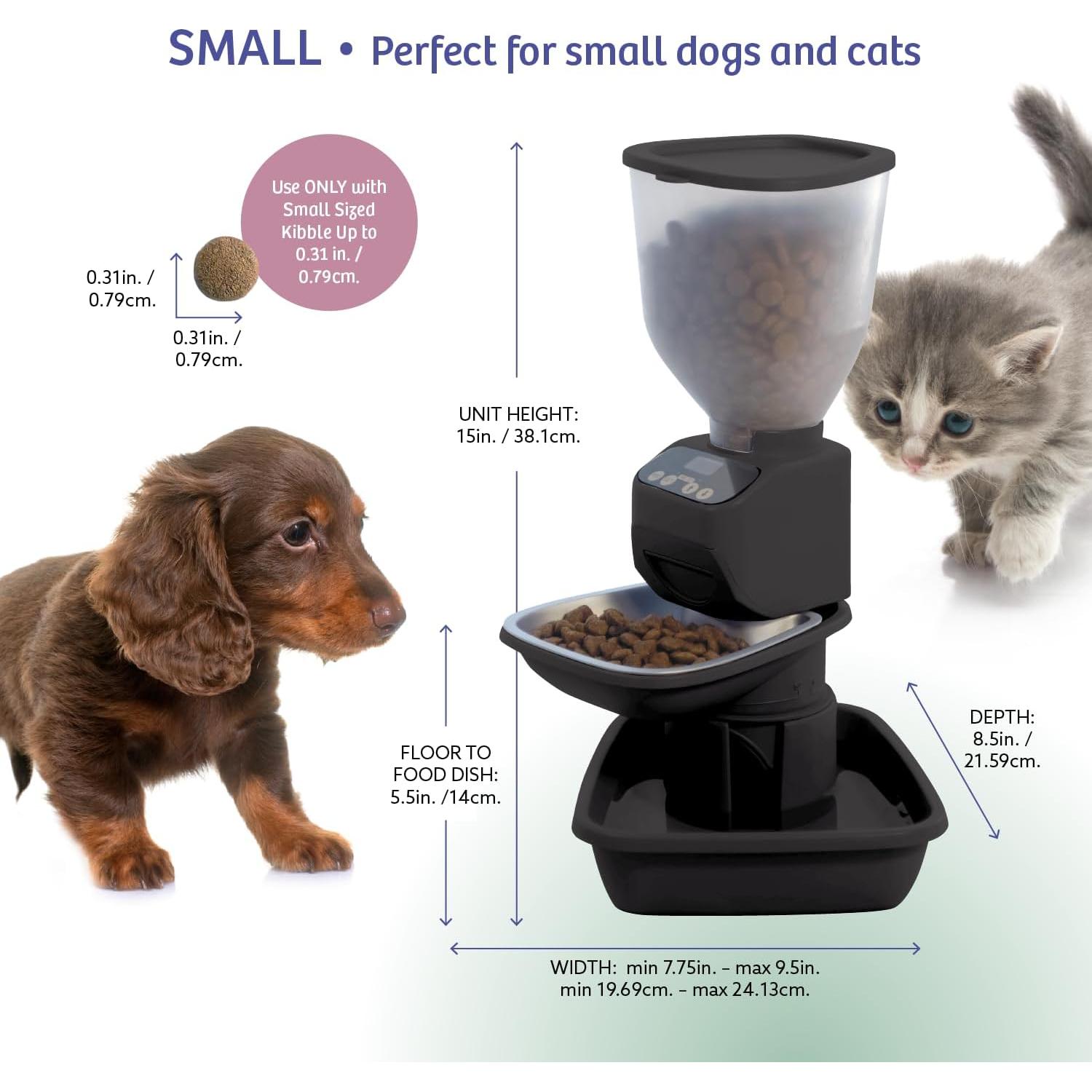 Comedero Automático Feeding Friend® para Perros y Gatos - Negro