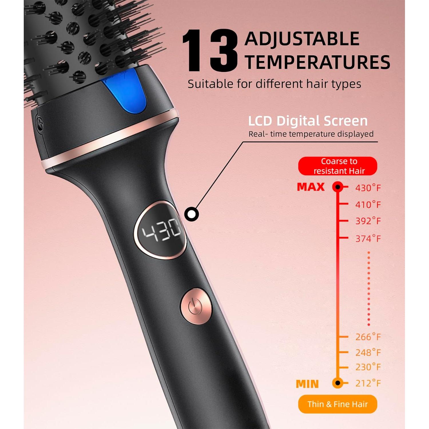 Cepillo Térmico Desalo 1.5" para Rizos Sueltos y Volumen