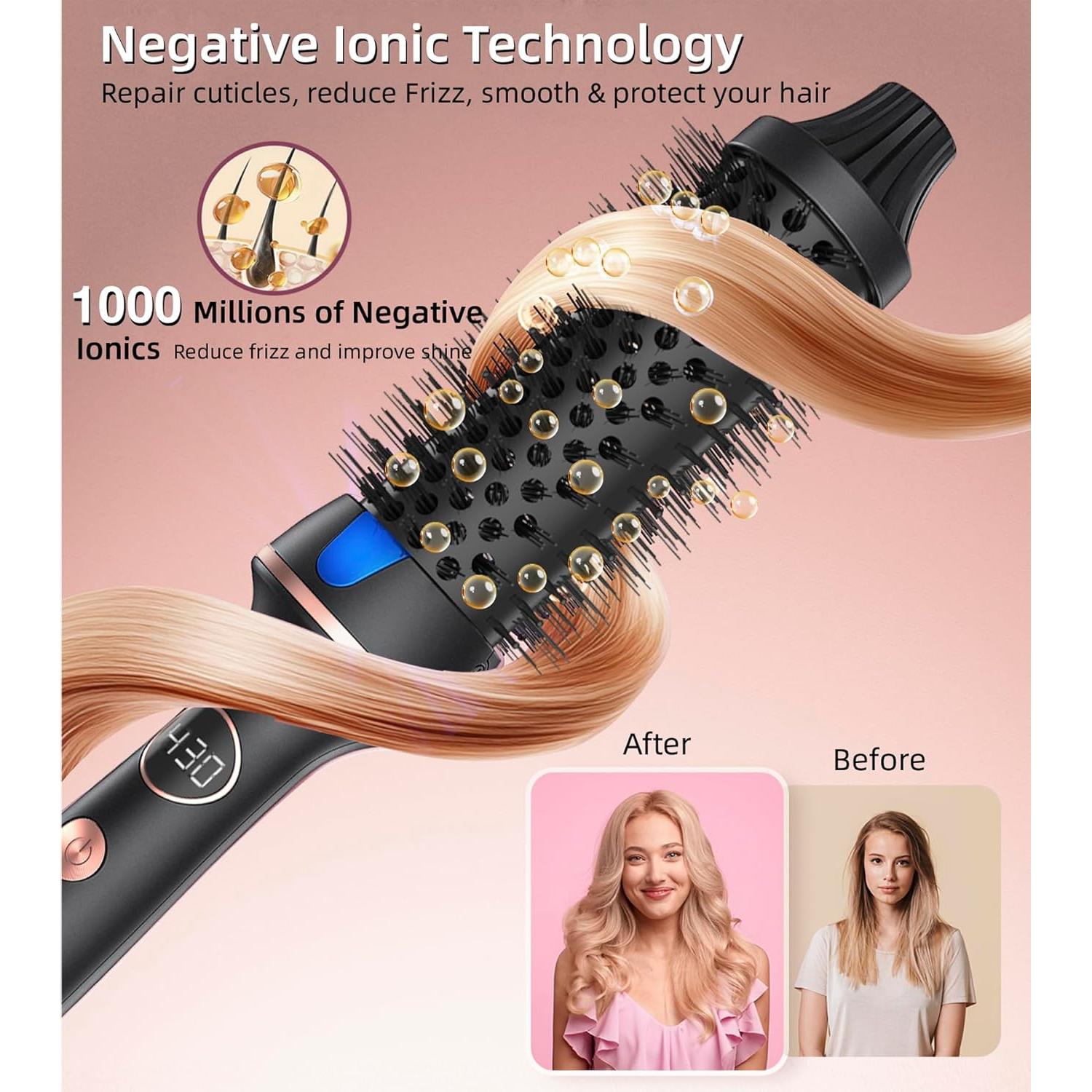 Cepillo Térmico Desalo 1.5" para Rizos Sueltos y Volumen