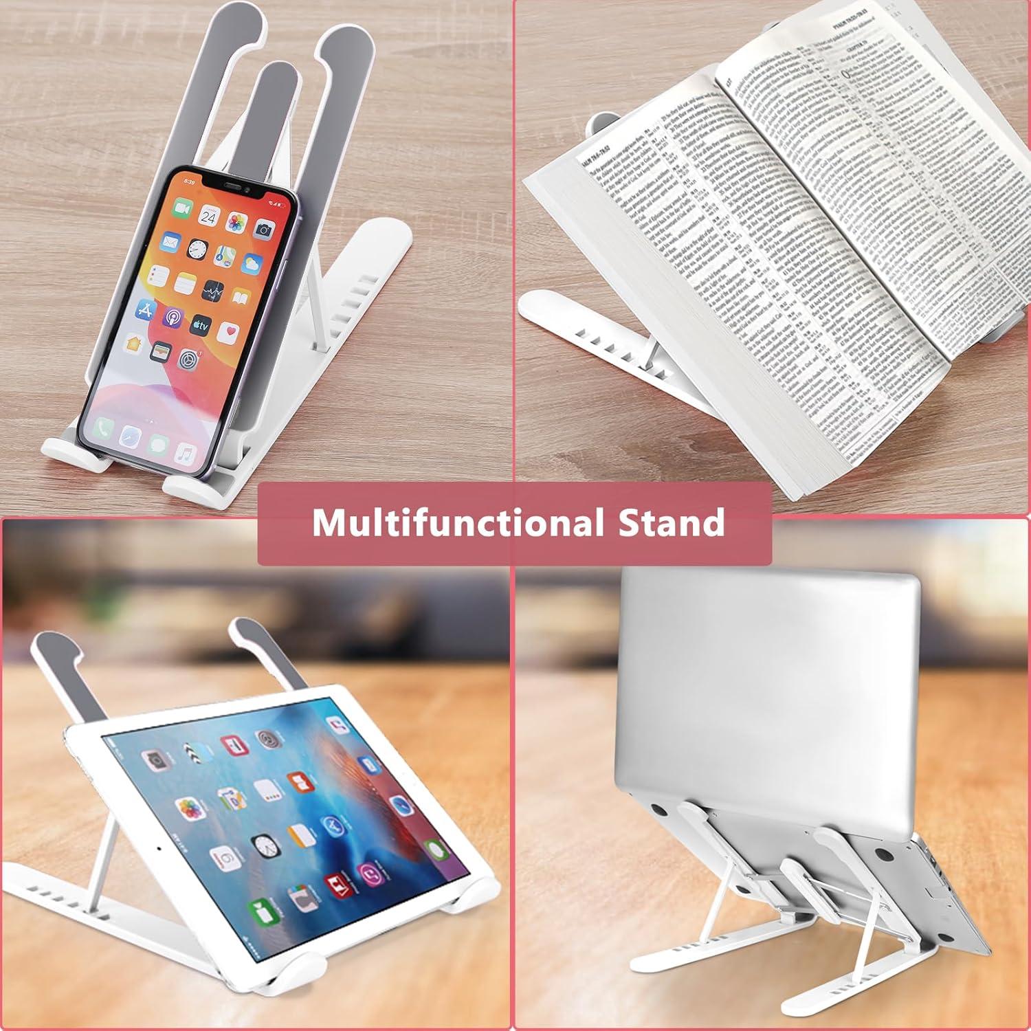 Soporte Ajustable para Laptop Pidien Blanco 6 Niveles