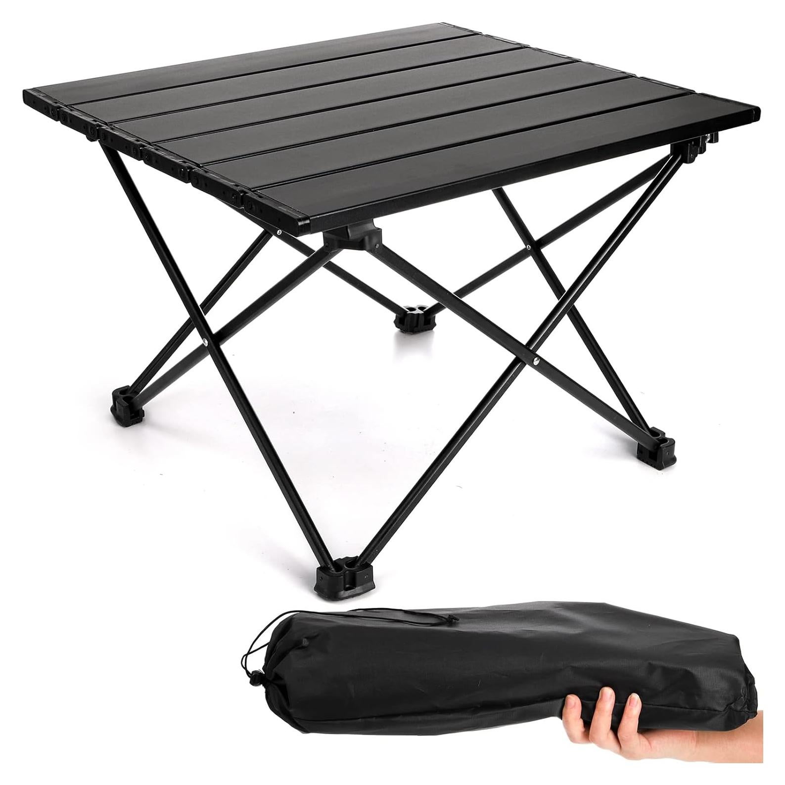 Mesa Plegable SOUJOY para Camping y Playa, Aluminio 39.37x29cm