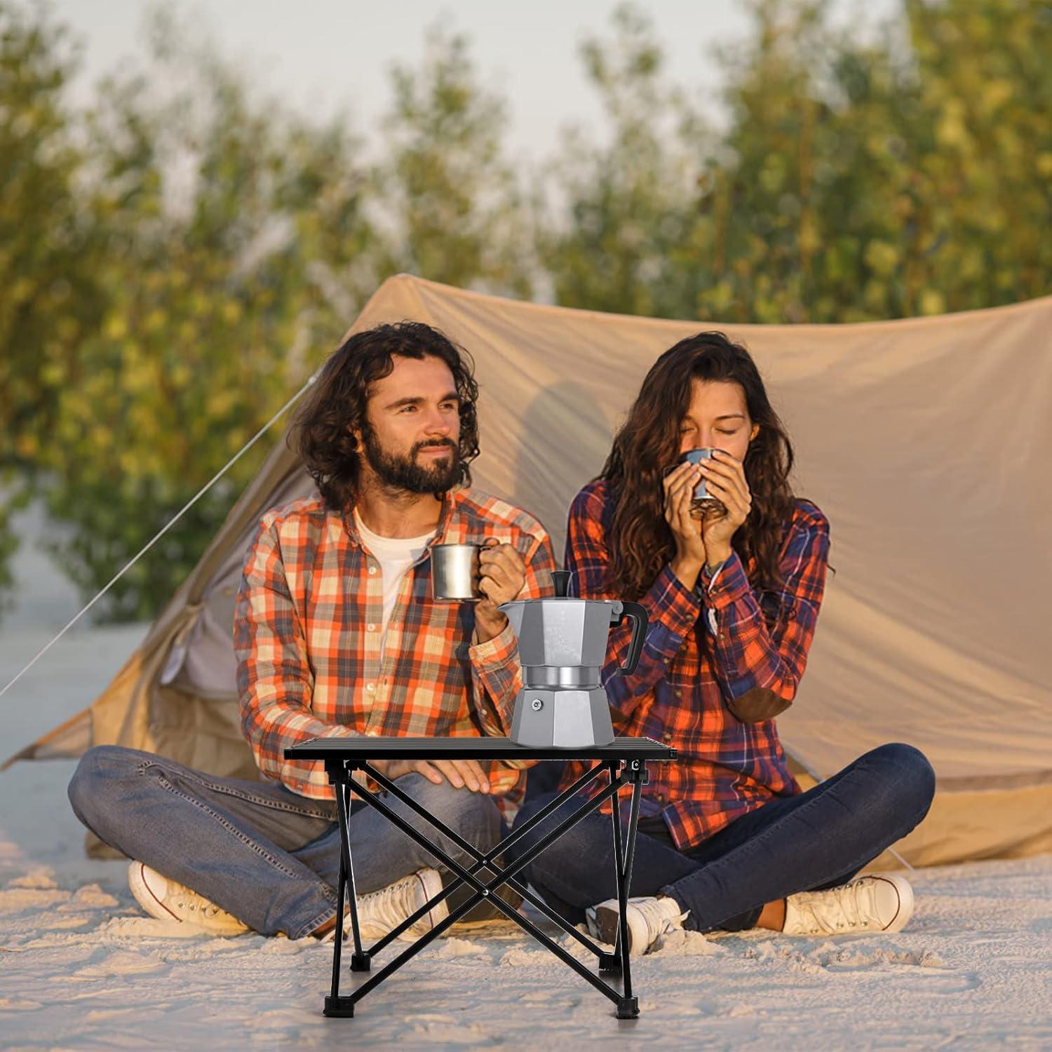 Mesa Plegable SOUJOY para Camping y Playa, Aluminio 39.37x29cm