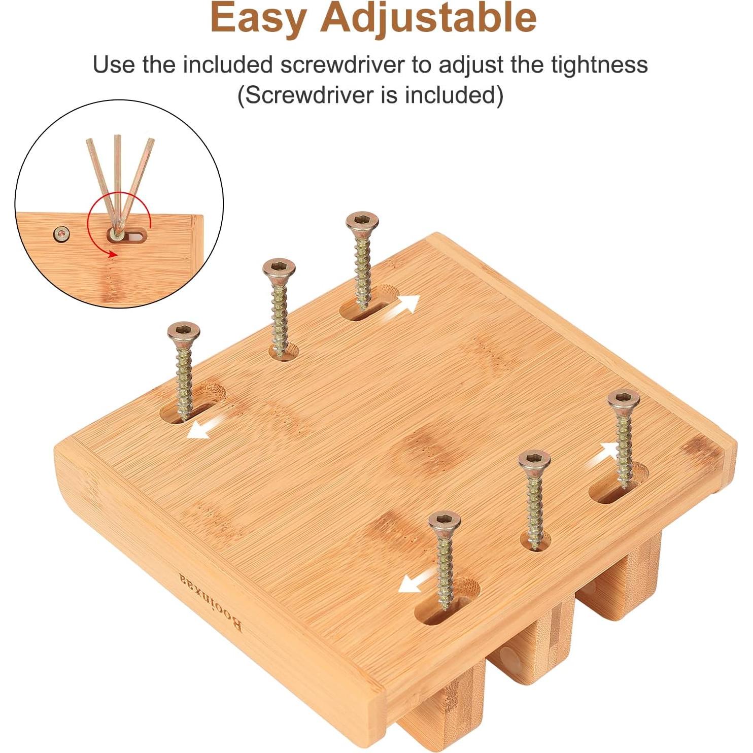 Soporte de Laptop Ajustable Booinxaa Madera Natural 1.50-3.05 cm