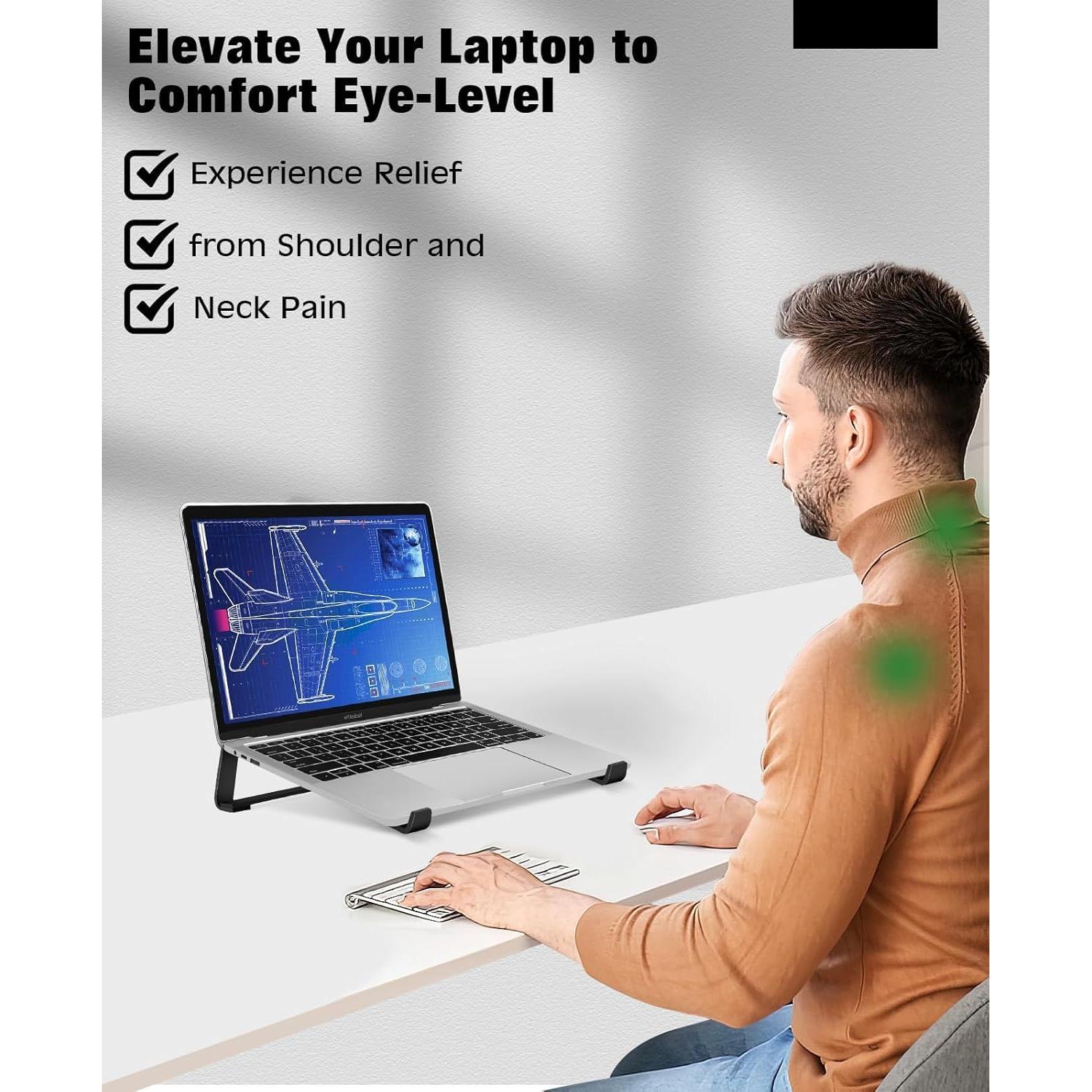 Soporte de Aluminio Thibault para Laptop 14-17" Ergonómico