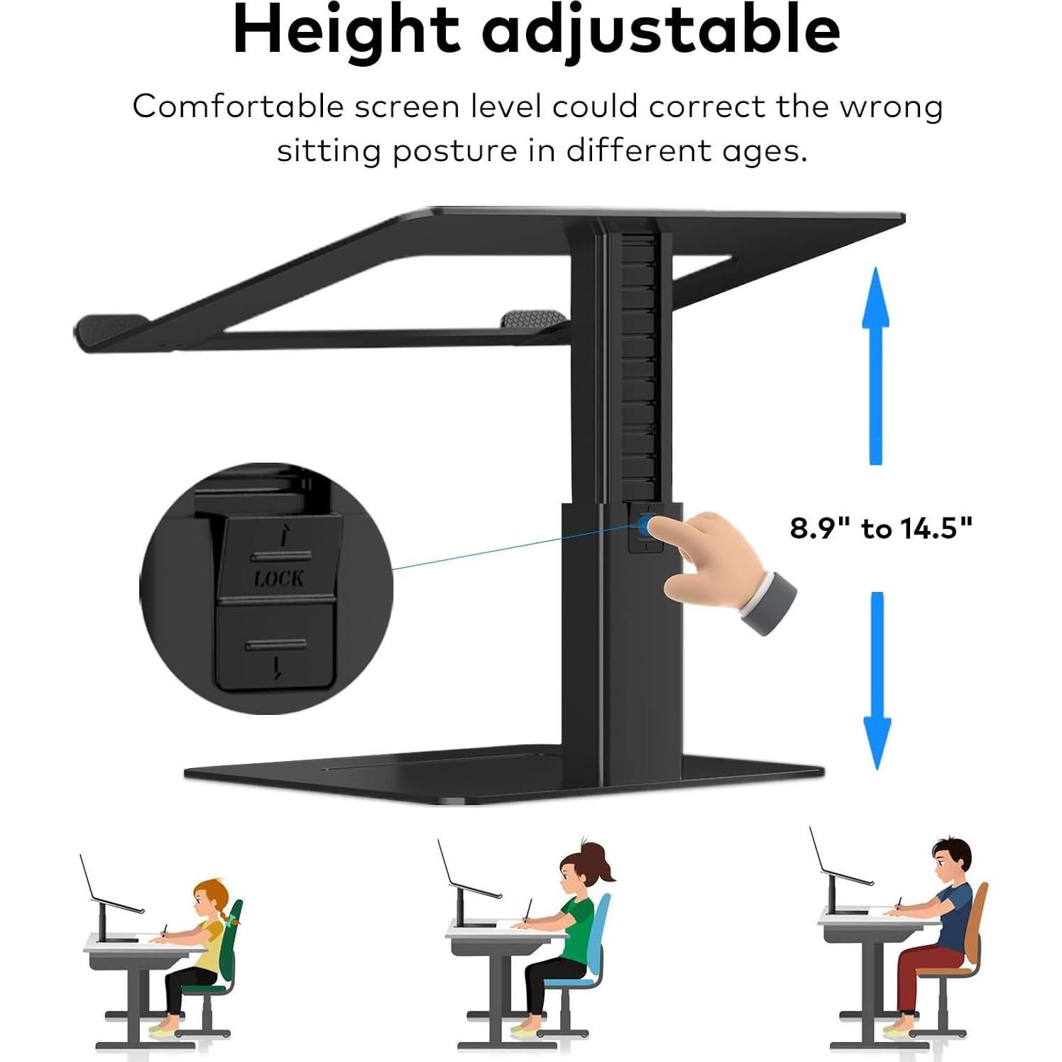Soporte para Laptop VECOFO Ajustable Ergonómico 10-17"