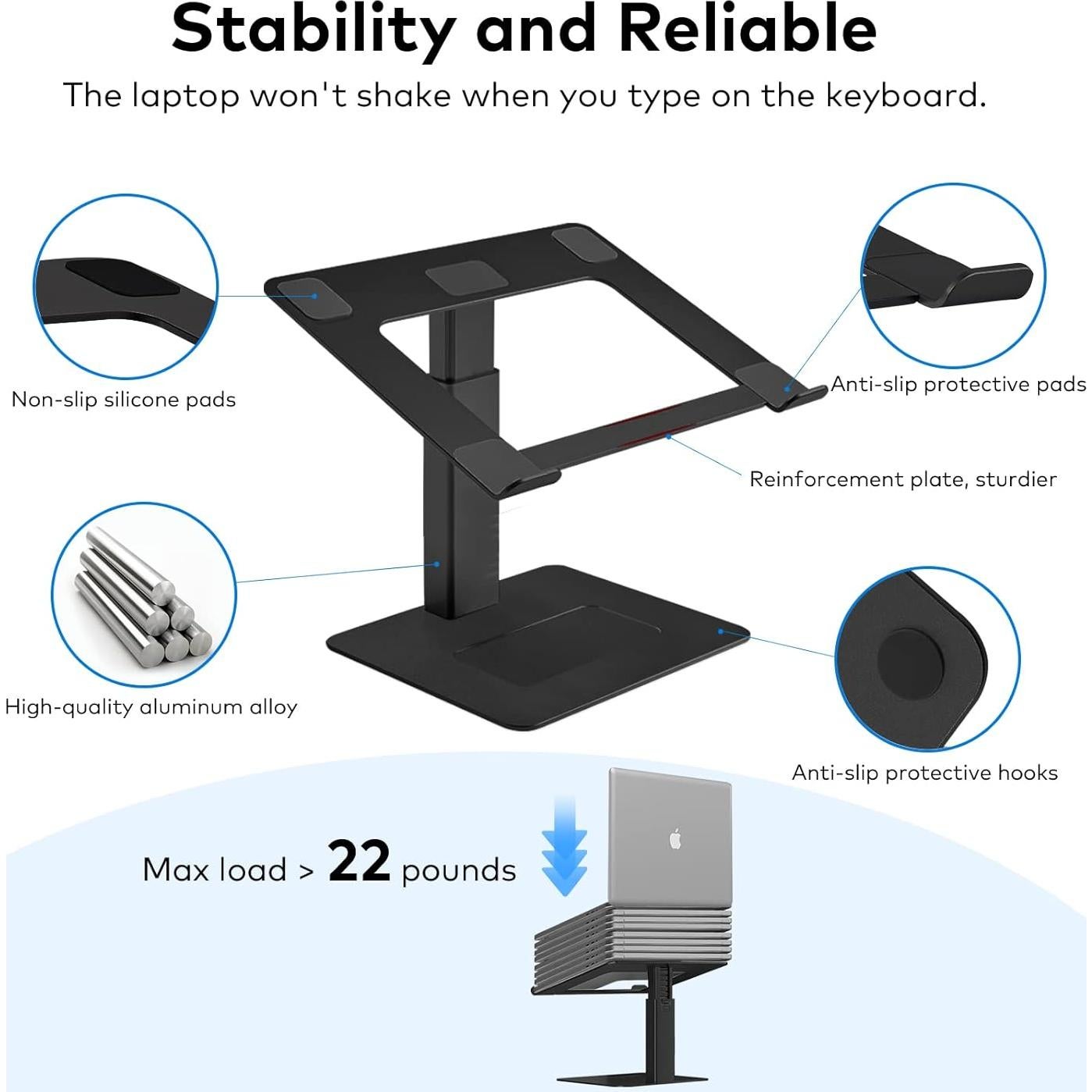 Soporte para Laptop VECOFO Ajustable Ergonómico 10-17"
