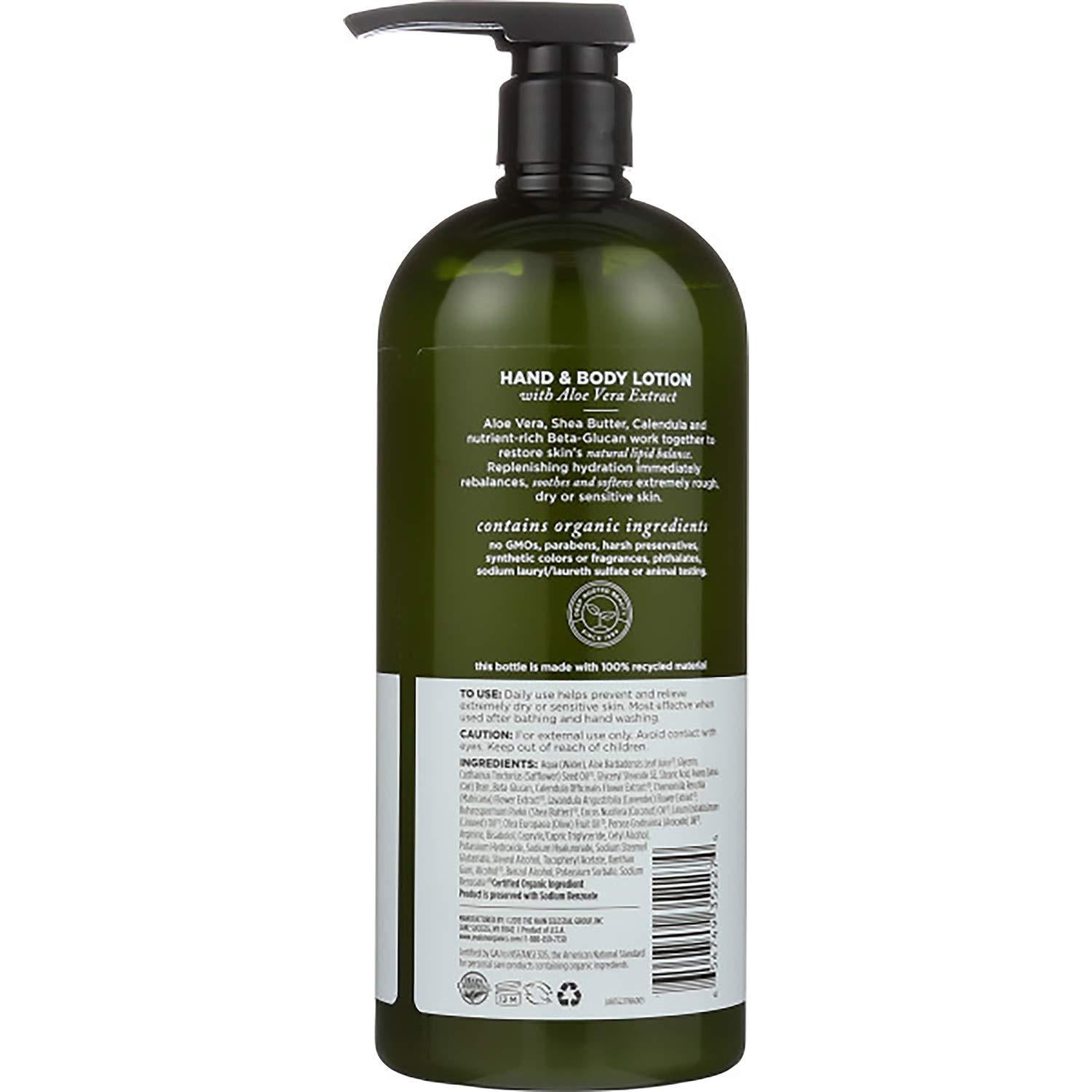 Loción Hidratante Orgánica Avalon Organics Aloe 0.95 L