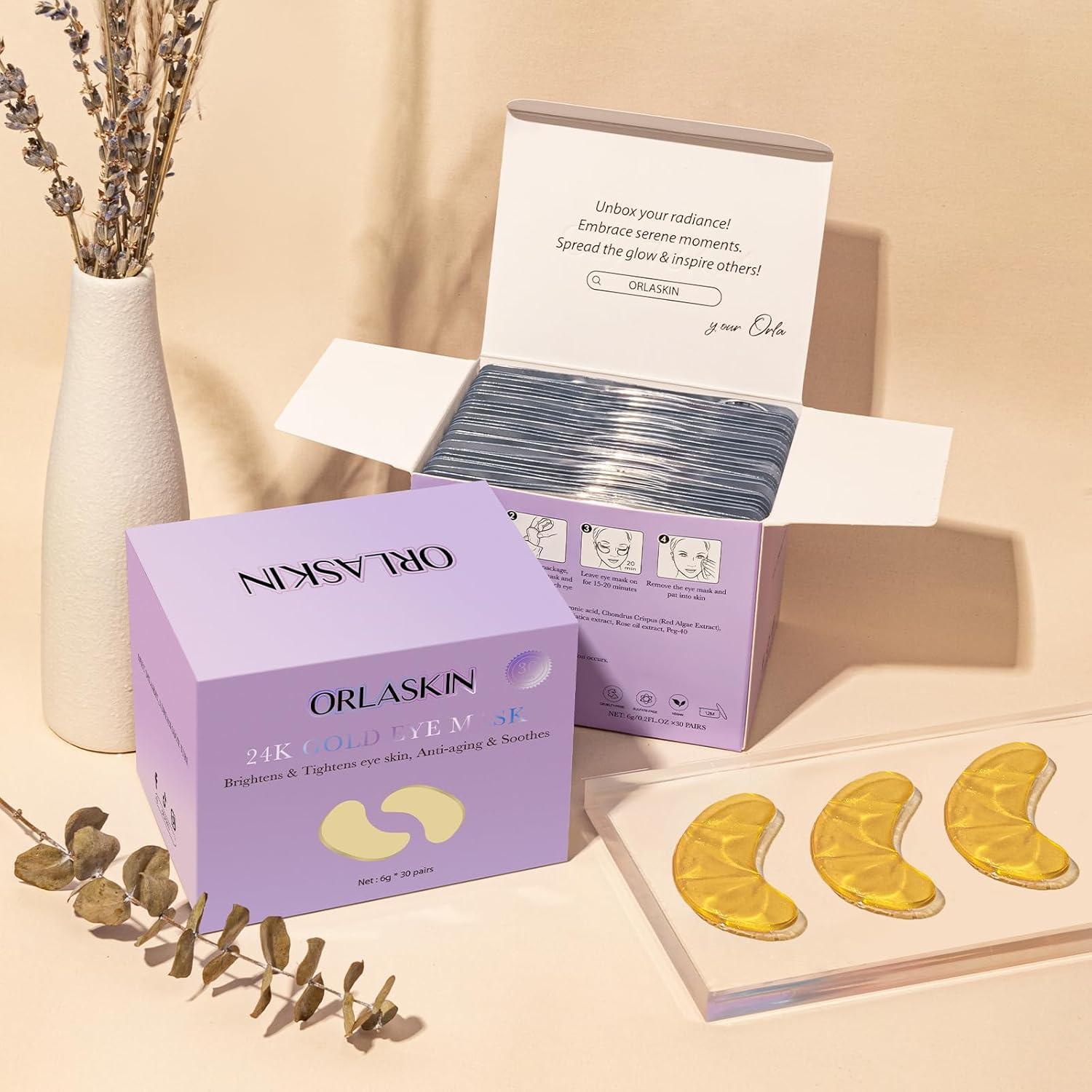 Parche para Ojos ORLASKIN 30 Pares 24K Oro Hidratante