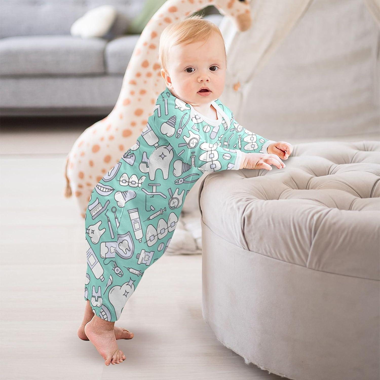 Vestido de Dormir Bebé Algodón 0-12 meses Multi-Acuamarina