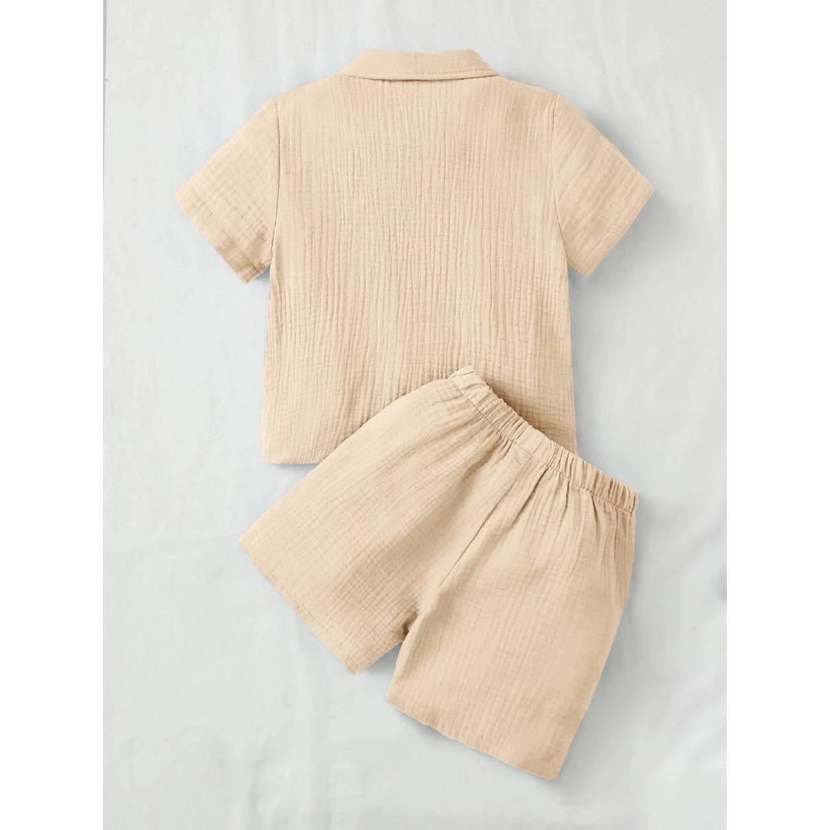 Conjunto de Verano OPTRANEST para Niños 1-2 Años Camisa y Pantalones